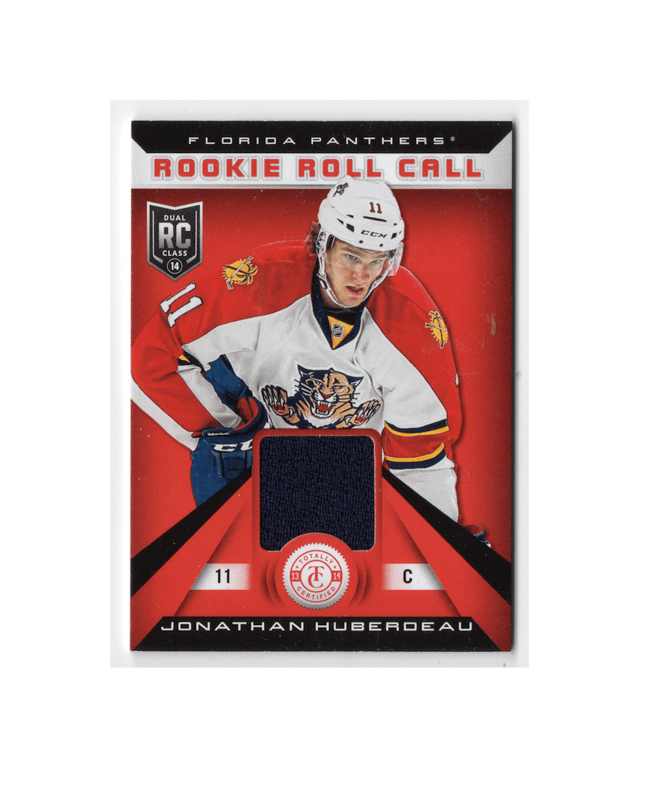 2013-14 Totally Certified Rookie Roll Call Jerseys Red #RRJH Jonathan Huberdeau (50-20x2-NHLPANTHERS)