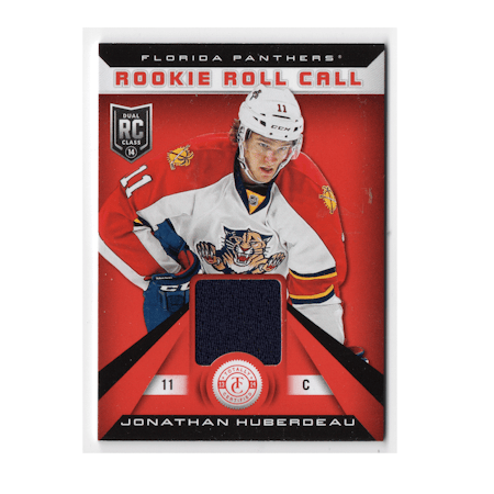 2013-14 Totally Certified Rookie Roll Call Jerseys Red #RRJH Jonathan Huberdeau (50-20x2-NHLPANTHERS)