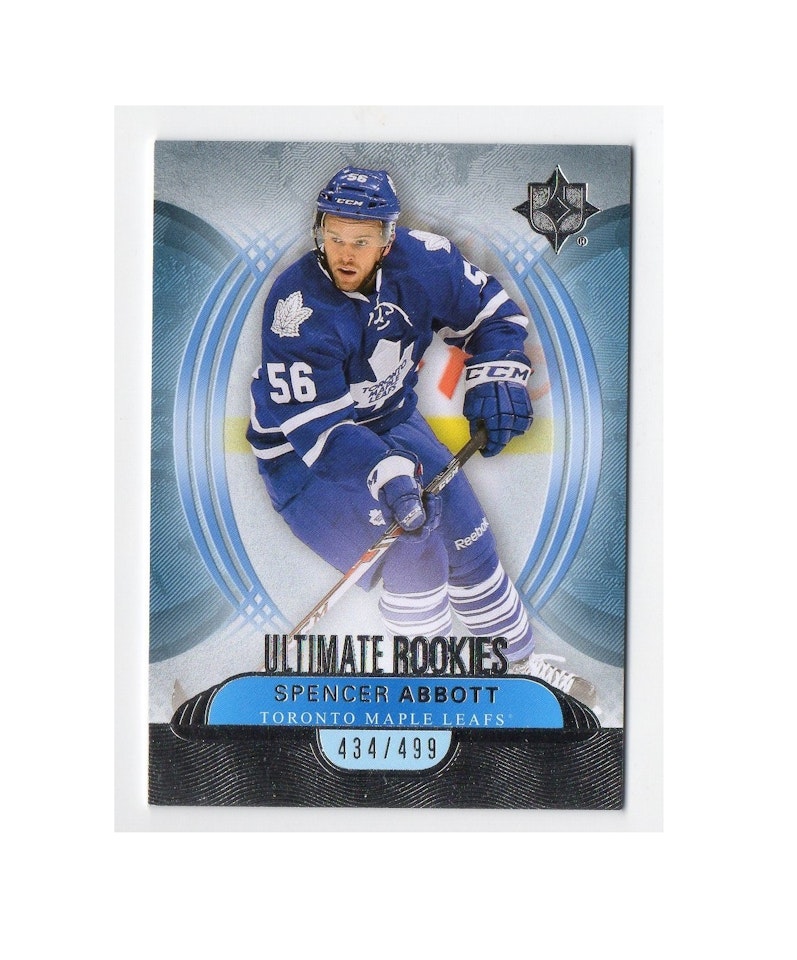 2013-14 Ultimate Collection #90 Spencer Abbott RC (25-X125-MAPLE LEAFS)