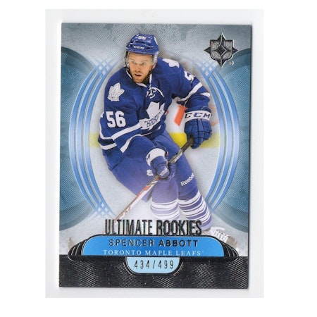 2013-14 Ultimate Collection #90 Spencer Abbott RC (25-X125-MAPLE LEAFS)