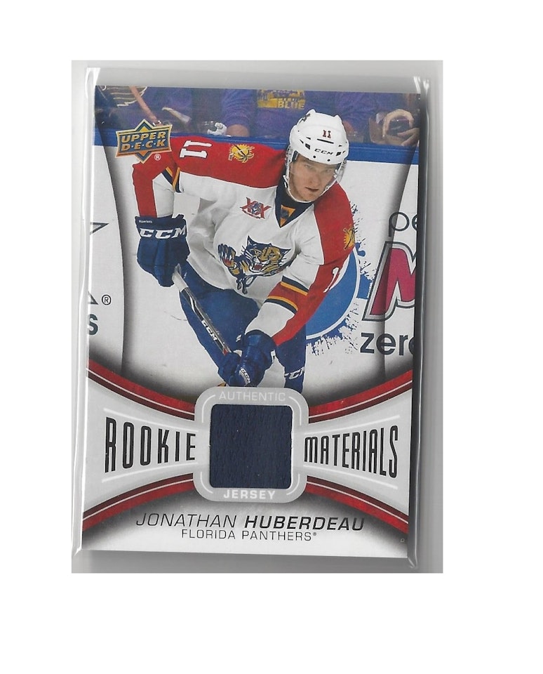 2013-14 Upper Deck Rookie Materials #RMJH Jonathan Huberdeau A (50-21x4-NHLPANTHERS)