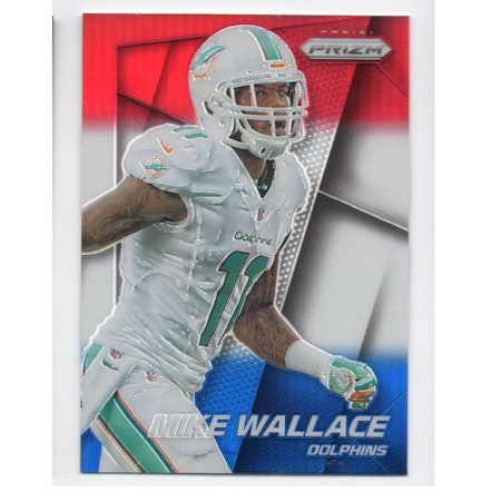 2014 Panini Prizm Prizms Red White and Blue #107 Mike Wallace (20-X263-NFLDOLPHINS)