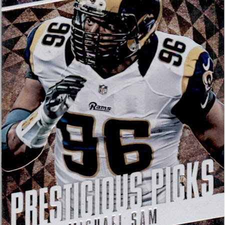 2014 Prestige Prestigious Picks #PP30 Michael Sam (10-X295-NFLRAMS)