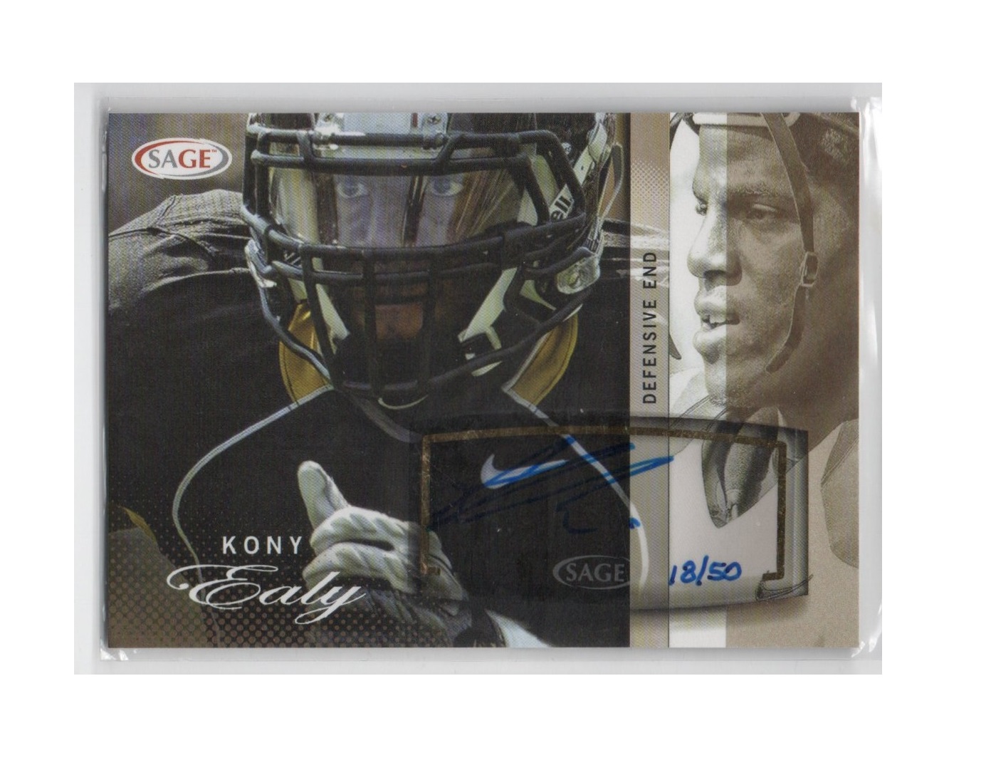 2014 SAGE Autographs Gold #16 Kony Ealy (30-X246-NFLPANTHERS)