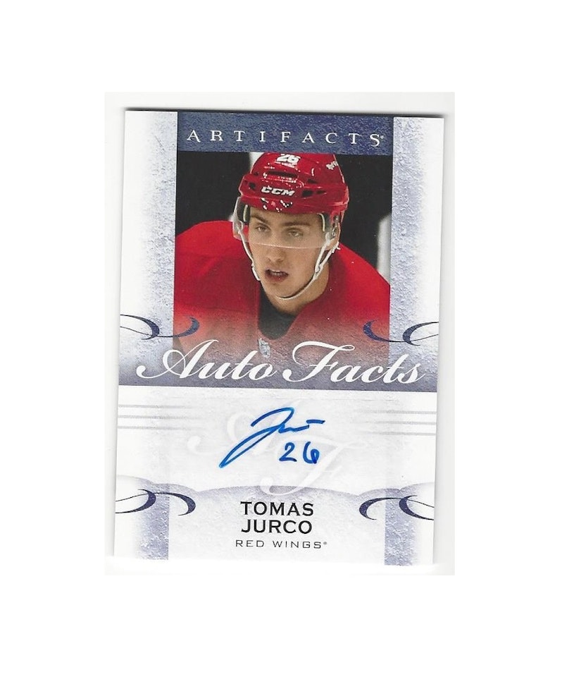 2014-15 Artifacts Autofacts #ATJ Tomas Jurco H (40-249x3-RED WINGS)