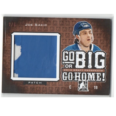 2014-15 ITG Draft Prospects Go Big Or Go Home Patches Bronze #BIG3 Joe Sakic (300-X268-NORDIQUES)