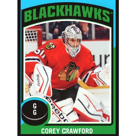 2014-15 O-Pee-Chee Stickers #ST6 Corey Crawford (10-X188-BLACKHAWKS)