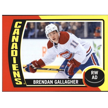 2014-15 O-Pee-Chee Stickers #ST87 Brendan Gallagher (10-X189-CANADIENS)
