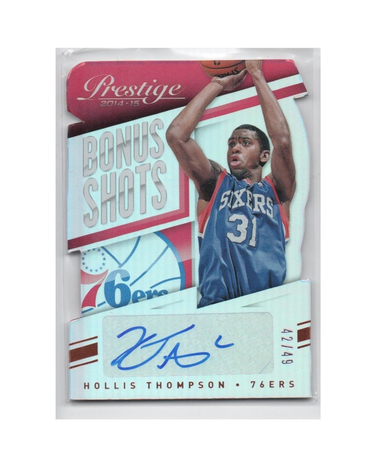 2014-15 Prestige Bonus Shots Autographs Red #81 Hollis Thompson (40-X260-NBA76ERS)