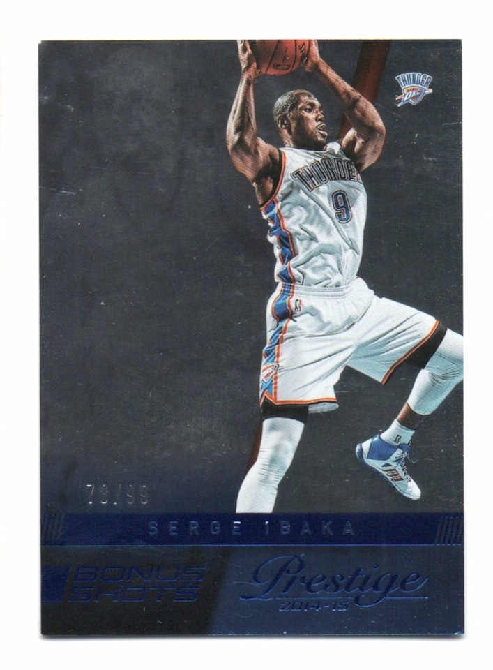 2014-15 Prestige Bonus Shots Blue #61 Serge Ibaka (25-X307-NBATHUNDER)