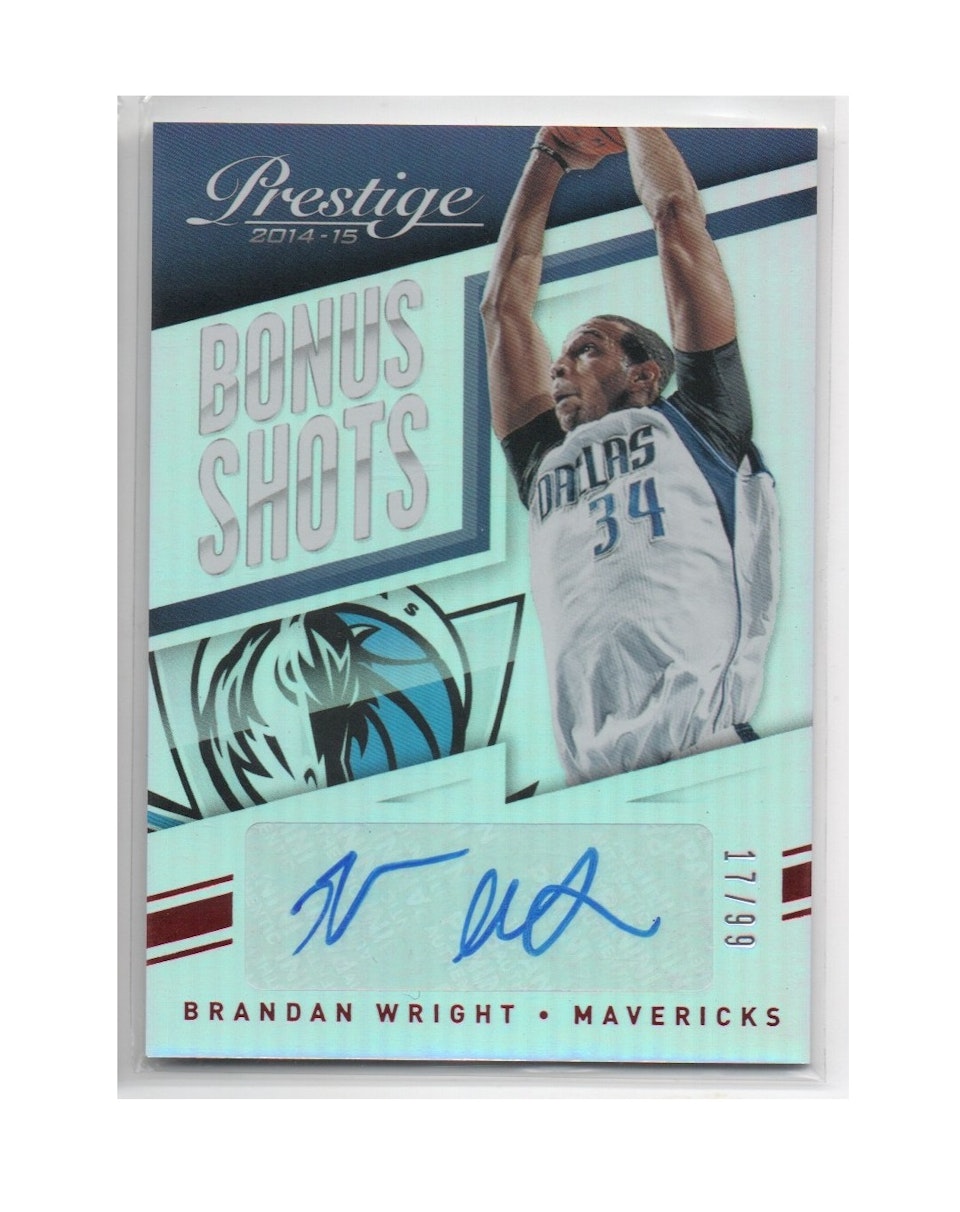 2014-15 Prestige Plus Bonus Shots Autographs #77 Brandan Wright (40-X242-NBAMAVERICKS)