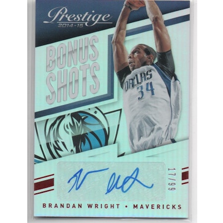 2014-15 Prestige Plus Bonus Shots Autographs #77 Brandan Wright (40-X242-NBAMAVERICKS)