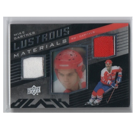 2014-15 UD Black Lustrous Materials #LMMG Mike Gartner (40-X229-GAMEUSED-CAPITALS)