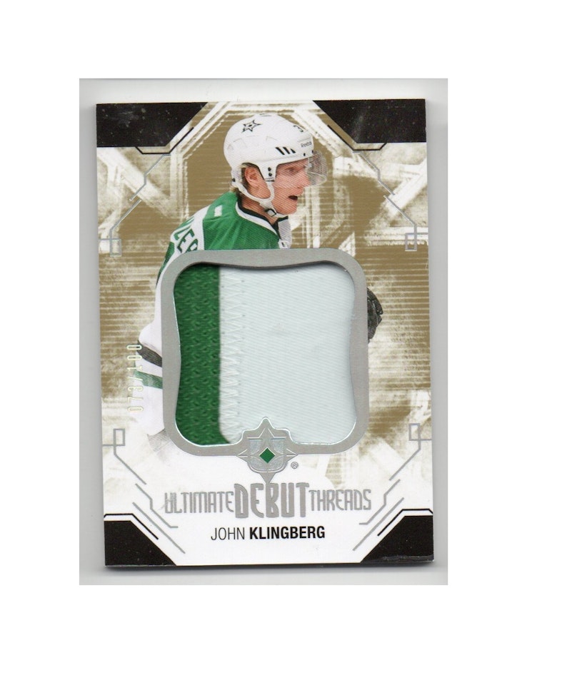 2014-15 Ultimate Collection Debut Threads Patches #DTJK John Klingberg (80-X21-NHLSTARS)