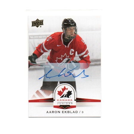 2014-15 Upper Deck Team Canada Juniors Autographs Gold #48 Aaron Ekblad D (150-X71-CANADA)