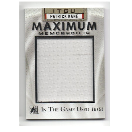 2015-16 ITG Used Maximum Memorabilia Silver #MMPK1 Patrick Kane (50-X21-BLACKHAWKS)