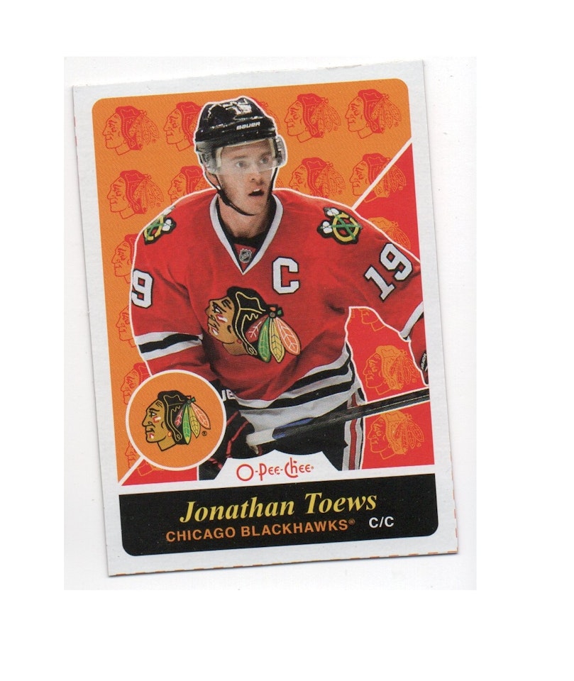 2015-16 O-Pee-Chee Box Bottoms #15 Jonathan Toews (10-X136-BLACKHAWKS)