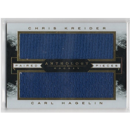 2015-16 Panini Anthology Paired Pieces #23 Carl Hagelin Chris Kreider (50-X56-RANGERS)