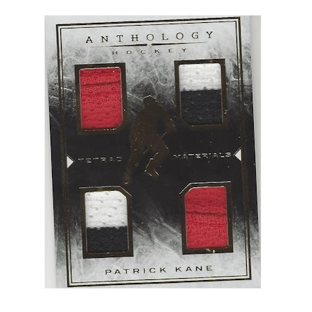 2015-16 Panini Anthology Tetrad Materials #9 Patrick Kane (100-X96-BLACKHAWKS)