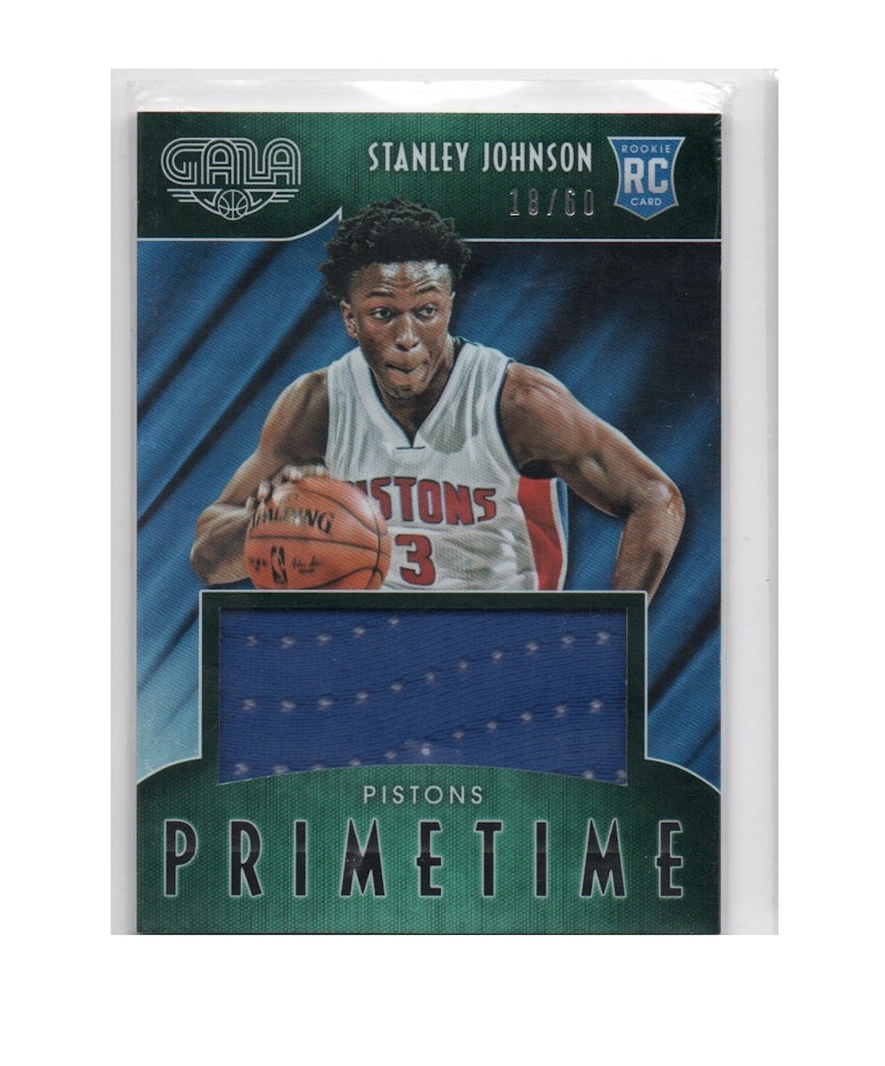 2015-16 Panini Gala Primetime Rookie Memorabilia #19 Stanley Johnson (30-X249-NBAPISTONS)