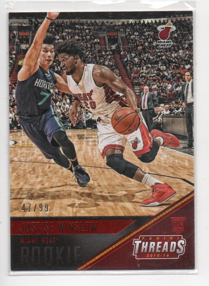 2015-16 Panini Threads Century Proof Red #174 Justise Winslow (15-X303-NBAHEAT)