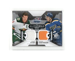 2015-16 SP Game Used All-Star Skills Dual Fabrics #AS218 Ryan Suter Kevin Shattenkirk (25-X229-GAMEUSED-NHLWILD-BLUES)