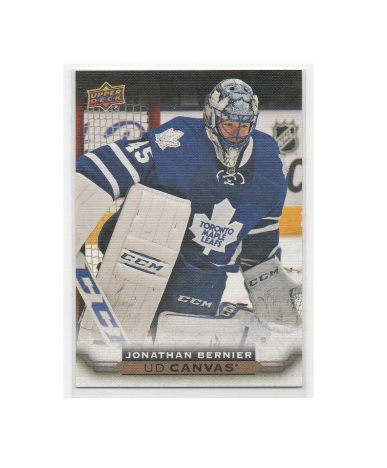 2015-16 Upper Deck Canvas #C199 Jonathan Bernier (10-X5-MAPLE LEAFS)