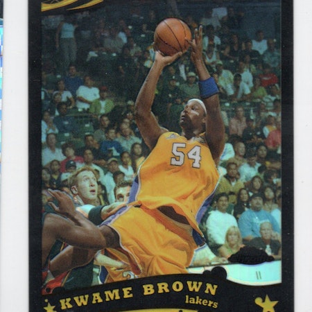 2005-06 Topps Chrome Refractors Black #128 Kwame Brown (50-X322-NBALAKERS)