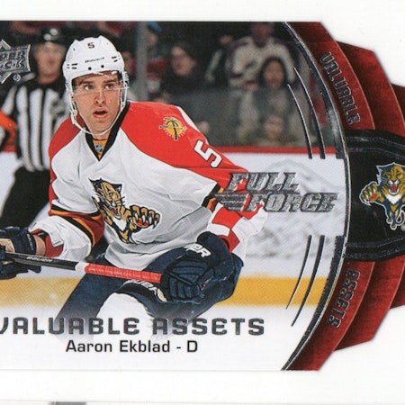 2015-16 Upper Deck Full Force Valuable Assets #VAE Aaron Ekblad (12-X72-NHLPANTHERS)