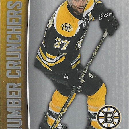 2015-16 Upper Deck Number Crunchers #NCPB Patrice Bergeron (15-166x2-BRUINS)