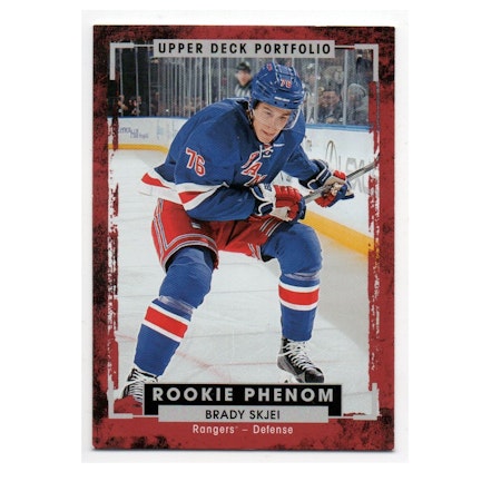 2015-16 Upper Deck Portfolio #205 Brady Skjei RC (10-X220-RANGERS)