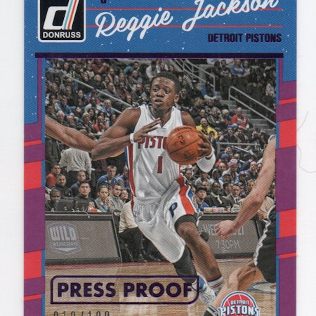 2016-17 Donruss Press Proofs Purple #103 Reggie Jackson (15-X306-NBAPISTONS)