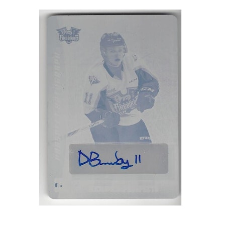 2016-17 ITG Heroes and Prospects Prospect Autographs Printing Plates Magenta #PADB1 Dennis Busby (200-X78-COYOTES)