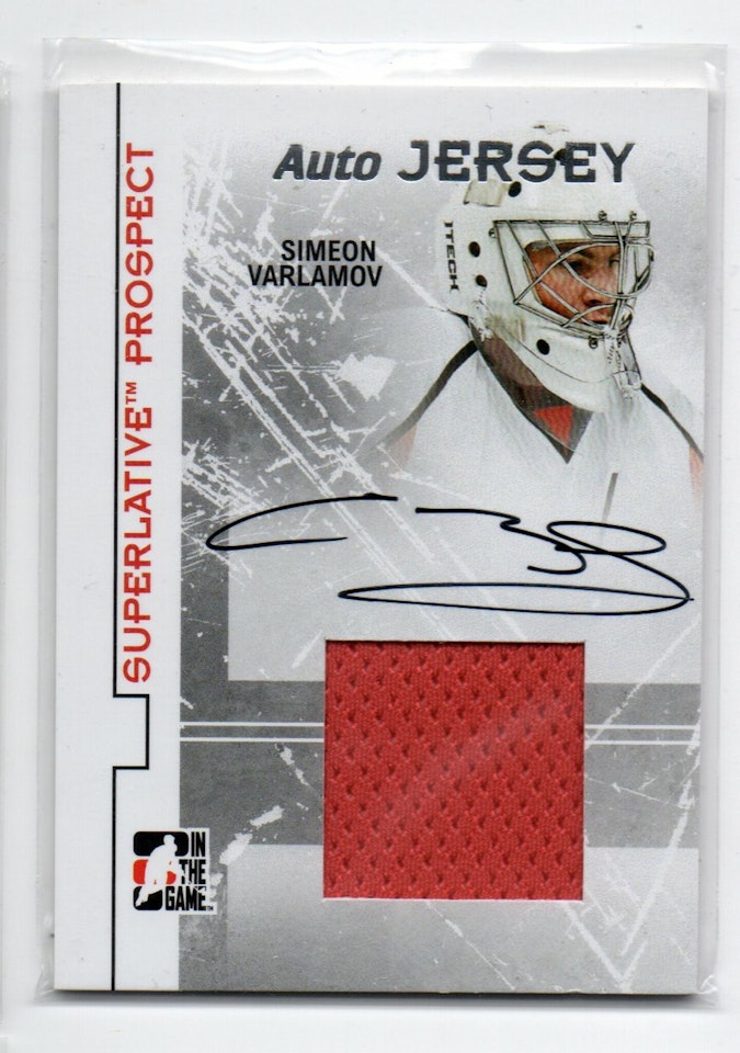 2009-10 ITG Superlative Prospect Jerseys Autographs Silver #PAJSV Semyon Varlamov (300-X46-CAPITALS)