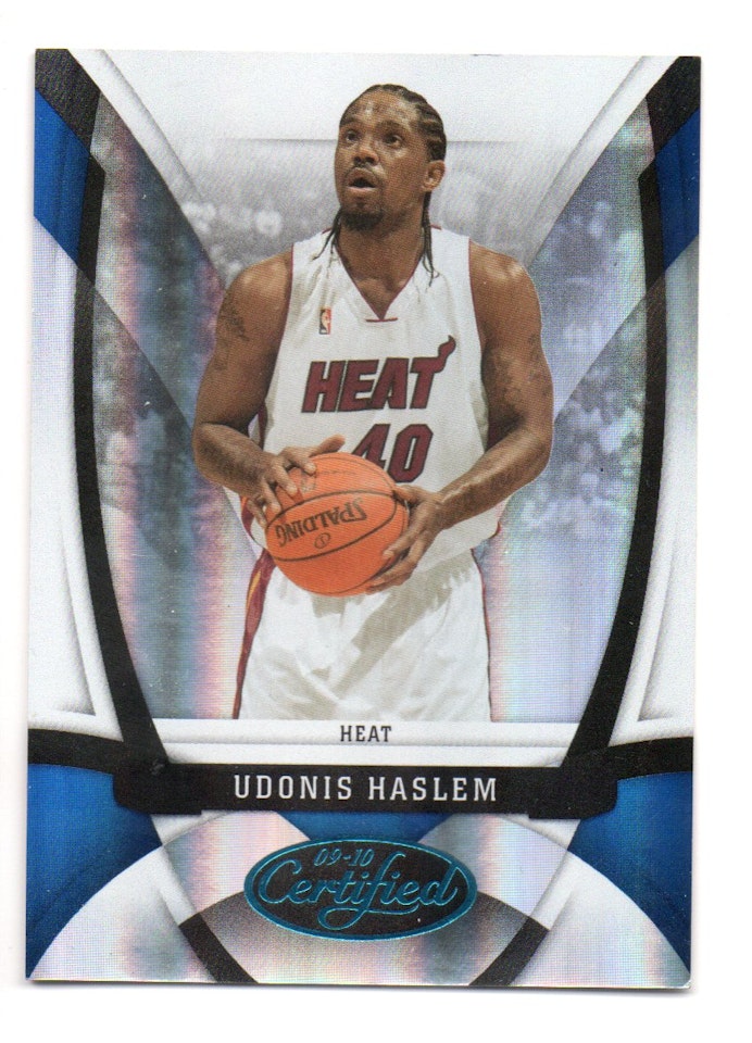 2009-10 Certified Mirror Blue #141 Udonis Haslem (30-X325-NBAHEAT)