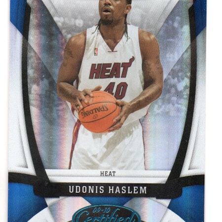 2009-10 Certified Mirror Blue #141 Udonis Haslem (30-X325-NBAHEAT)