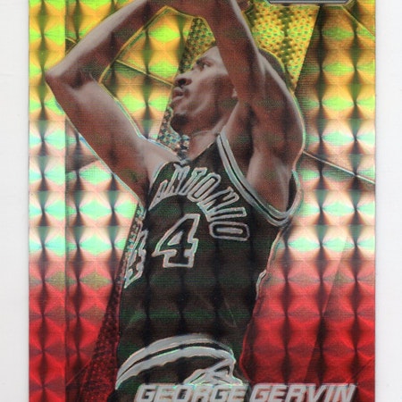 2014-15 Panini Prizm Prizms Yellow and Red Mosaic #219 George Gervin (30-X326-NBASPURS)