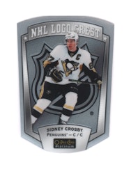 2016-17 O-Pee-Chee Platinum NHL Logo Crest Die Cuts #NHLLD10 Sidney Crosby (40-X55-PENGUINS)