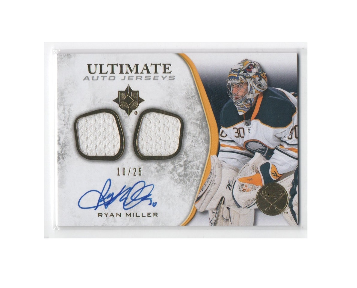 2010-11 Ultimate Collection Ultimate Jerseys Autographs #UAJRM Ryan Miller (200-X123-SABRES)
