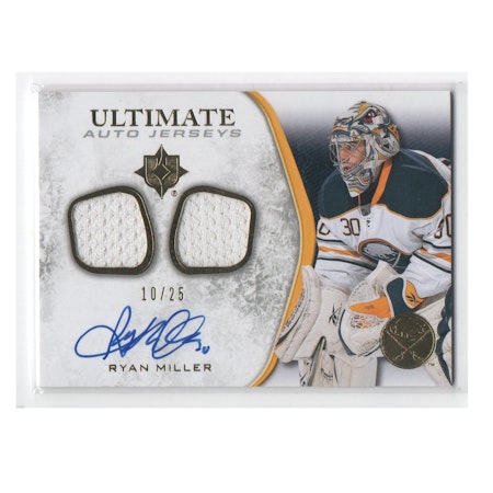 2010-11 Ultimate Collection Ultimate Jerseys Autographs #UAJRM Ryan Miller (200-X123-SABRES)