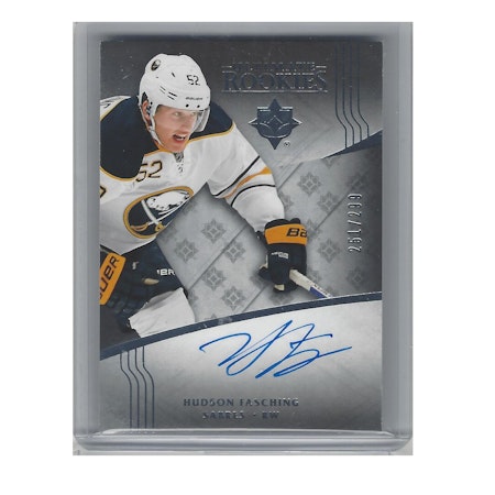 2016-17 Ultimate Collection #115 Hudson Fasching AU (50-X94-SABRES)