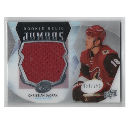 2016-17 Upper Deck Ice Rookie Relic Jumbos #RRJCD Christian Dvorak (30-X230-GAMEUSED-RC-SERIAL-COYOTES)