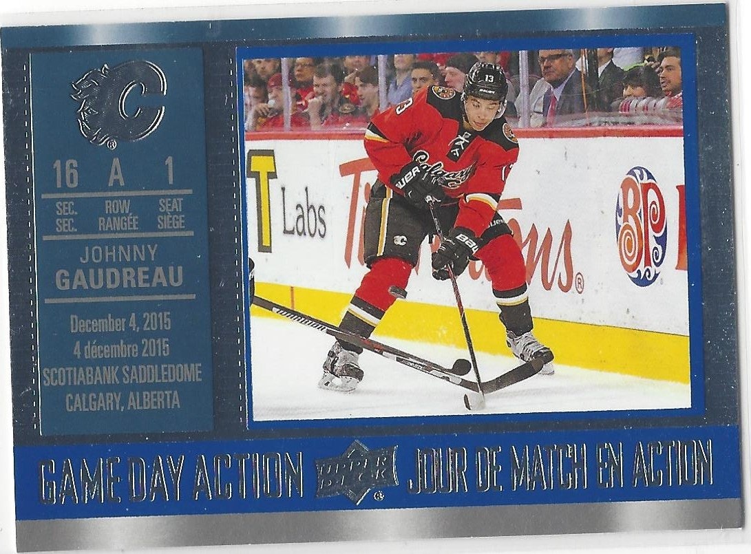 2016-17 Upper Deck Tim Hortons Game Day Action #GDA3 Johnny Gaudreau (15-165x1-FLAMES)