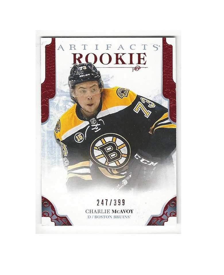 2017-18 Artifacts Ruby #175 Charlie McAvoy (100-X127-BRUINS)