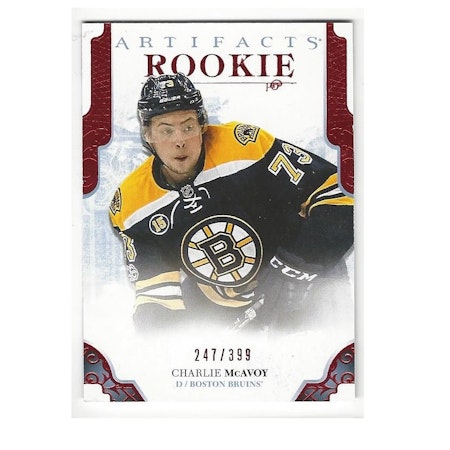 2017-18 Artifacts Ruby #175 Charlie McAvoy (100-X127-BRUINS)