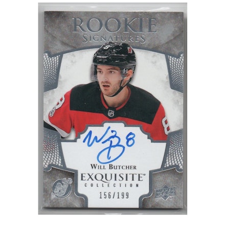 2017-18 Exquisite Collection Rookie Signatures #ERSWB Will Butcher (100-X189-DEVILS)