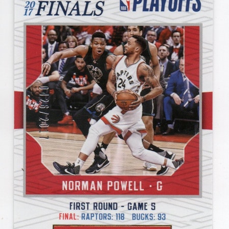 2017-18 Hoops Road to the Finals #17 Norman Powell R1 (15-X328-NBARAPTORS)