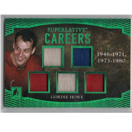 2017-18 ITG Superlative Careers Spectrum Green #C08 Gordie Howe (500-X147-RED WINGS)