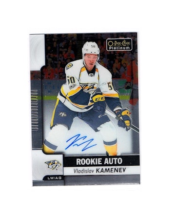 2017-18 O-Pee-Chee Platinum Rookie Autographs #RVK Vladislav Kamenev B (100-X100-PREDATORS)