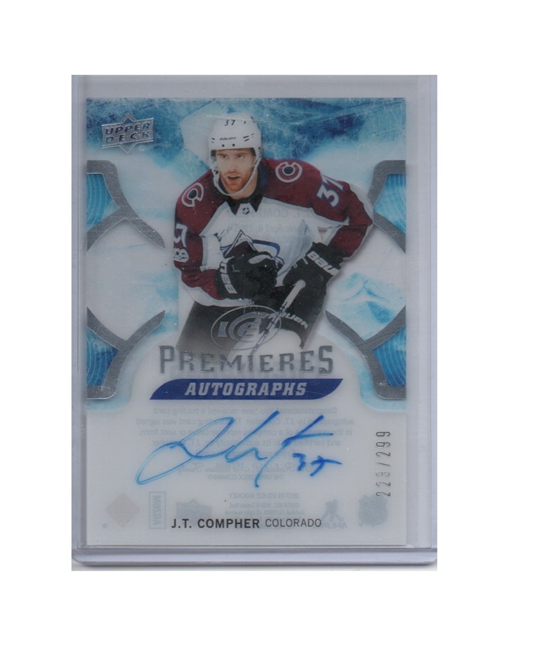 2017-18 Upper Deck Ice Ice Premieres Autographs #IPAJT J.T. Compher (50-X130-AVALANCHE)